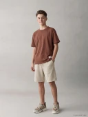 LCW Kids Bej Beli Lastikli Basic Erkek Çocuk Şort thumbnail 1