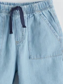LCW Kids İndigo Beli Lastikli Basic Erkek Çocuk Jean Şort thumbnail 5
