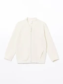 LCW Kids Bej Basic Erkek Çocuk Fermuarlı Sweatshirt thumbnail 3