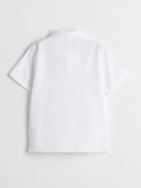 LCW Kids Beyaz Basic Cepli Erkek Çocuk Poplin Gömlek thumbnail 5