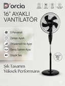 D'orcia Home 16 Inç Ayaklı Vantilatör (5 Pervaneli) thumbnail 2