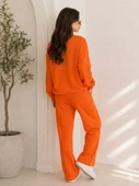 Kadın Turuncu Bisiklet Yaka Sweatshirt thumbnail 4