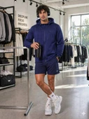 Erkek Lacivert Kapşonlu Sweatshirt thumbnail 2
