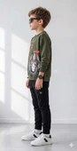 Erkek Çocuk Haki Sweatshirt thumbnail 2