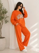 Kadın Turuncu Bisiklet Yaka Sweatshirt thumbnail 2