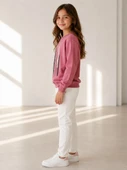 Kız Çocuk Gül Kurusu Sweatshirt thumbnail 2