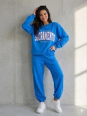 Kadın Mavi Bisiklet Yaka Sweatshirt thumbnail 1