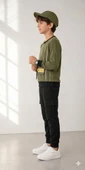 Erkek Çocuk Haki Sweatshirt thumbnail 3