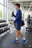Erkek Lacivert Antrenman Sweatshirt thumbnail 2
