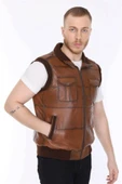 Hakiki Deri Taba Lastikli Erkek Yelek thumbnail 2