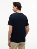 SCRIPT FLAG REGULAR TEE Erkek Mavi T-Shirt - MW0MW43226 thumbnail 3