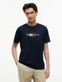 SCRIPT FLAG REGULAR TEE Erkek Mavi T-Shirt - MW0MW43226 thumbnail 2