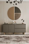 Moldesan Mila Gri MDF 140 cm raflı konsol thumbnail 1