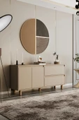 Moldesan Mila bej mdf 160 cm raflı konsol thumbnail 2