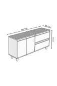 Moldesan Mila bej mdf 160 cm raflı konsol thumbnail 4