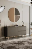 Moldesan Mila Gri MDF 140 cm raflı konsol thumbnail 2
