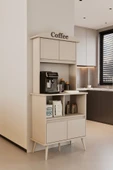 Moldesan Forme MDF bej raflı kahve köşesi 172 cm thumbnail 2