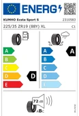 KUMHO ECSTA SPORT PS72 225/35R19 88Y Yaz Lastiği - 2026 thumbnail 3