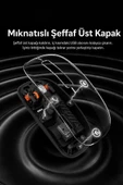 Şeffaf Çift Modlu Fare Bluetooth 5.2 + 2.4G Kablosuz Mouse TM23 Siyah thumbnail 4