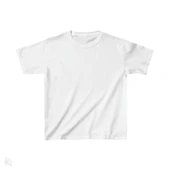 Çocuk Unisex Basic T-Shirt - Beyaz thumbnail 2