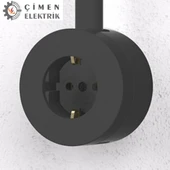 Antrasit Topraklı Priz Sıva Üstü thumbnail 2