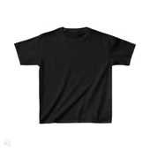 Çocuk Unisex Basic T-Shirt - Siyah thumbnail 2