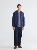 LCWAIKIKI Basic Lacivert Erkek Fermuarlı Sweatshirt thumbnail 2