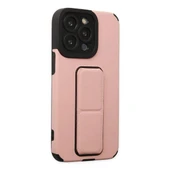 Apple İphone 13 Pro Kılıf Mega Standlı Silikon - Pudra thumbnail 5