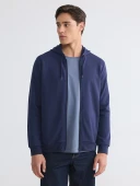 LCWAIKIKI Basic Lacivert Erkek Fermuarlı Sweatshirt thumbnail 1