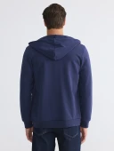 LCWAIKIKI Basic Lacivert Erkek Fermuarlı Sweatshirt thumbnail 4