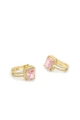 Taşlı Küpe - Pembe thumbnail 1