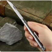 İnce D2 Çelik Çakı 18 Cm , Metal Sap thumbnail 2