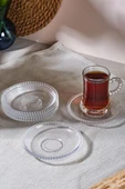 Perotti 14977 Gırona 6Lı Cam Çay Tabağı thumbnail 3