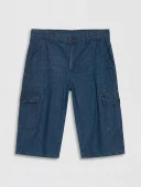LCW Jeans Yeşil Regular Fit Erkek Jean Şort thumbnail 5