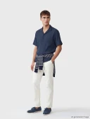 LCW Vision İndigo Regular Fit Krinkle Erkek Gömlek thumbnail 2