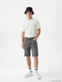 LCW Jeans Antrasit Regular Fit Erkek Jean Şort thumbnail 1