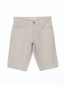 LCWAIKIKI Classic Bej Slim Fit Erkek Şort thumbnail 5