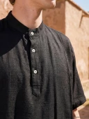 LCW Vision Siyah Regular Fit Erkek Gömlek thumbnail 3