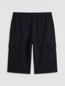 LCWAIKIKI Classic Siyah Regular Fit Erkek Kargo Şort thumbnail 6