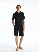 LCW Vision Siyah Slim Fit Erkek Şort thumbnail 1