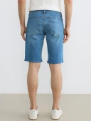 LCW Jeans İndigo Regular Fit Erkek Jean Şort thumbnail 4