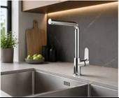A43396 Artema Flow Square Eviye Bataryası, Krom thumbnail 2
