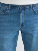 LCW Jeans İndigo Regular Fit Erkek Jean Şort thumbnail 3
