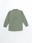 LCW Modest Yeşil Oversize Kadın Gömlek Tunik thumbnail 6