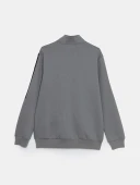 LCWAIKIKI Basic Gri Dik Yaka Erkek Sweatshirt thumbnail 8