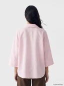 LCW Vision Pembe Oversize Kadın Gömlek thumbnail 4