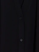 LCW Vision Siyah Oversize Poplin Kadın Gömlek thumbnail 7