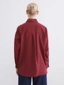 LCW STUDIO Bordo Oversize Kadın Gömlek thumbnail 5
