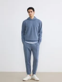 LCW Vision İndigo Basic Erkek Hoodie thumbnail 2