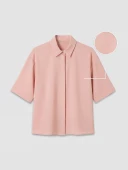 LCW Vision Pembe Oversize Armürlü Kadın Gömlek thumbnail 5